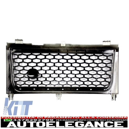 centre grille and side vents assembly suitable for land rover vogue iii l322 (2002-2005) all black autobiography supercharged edition