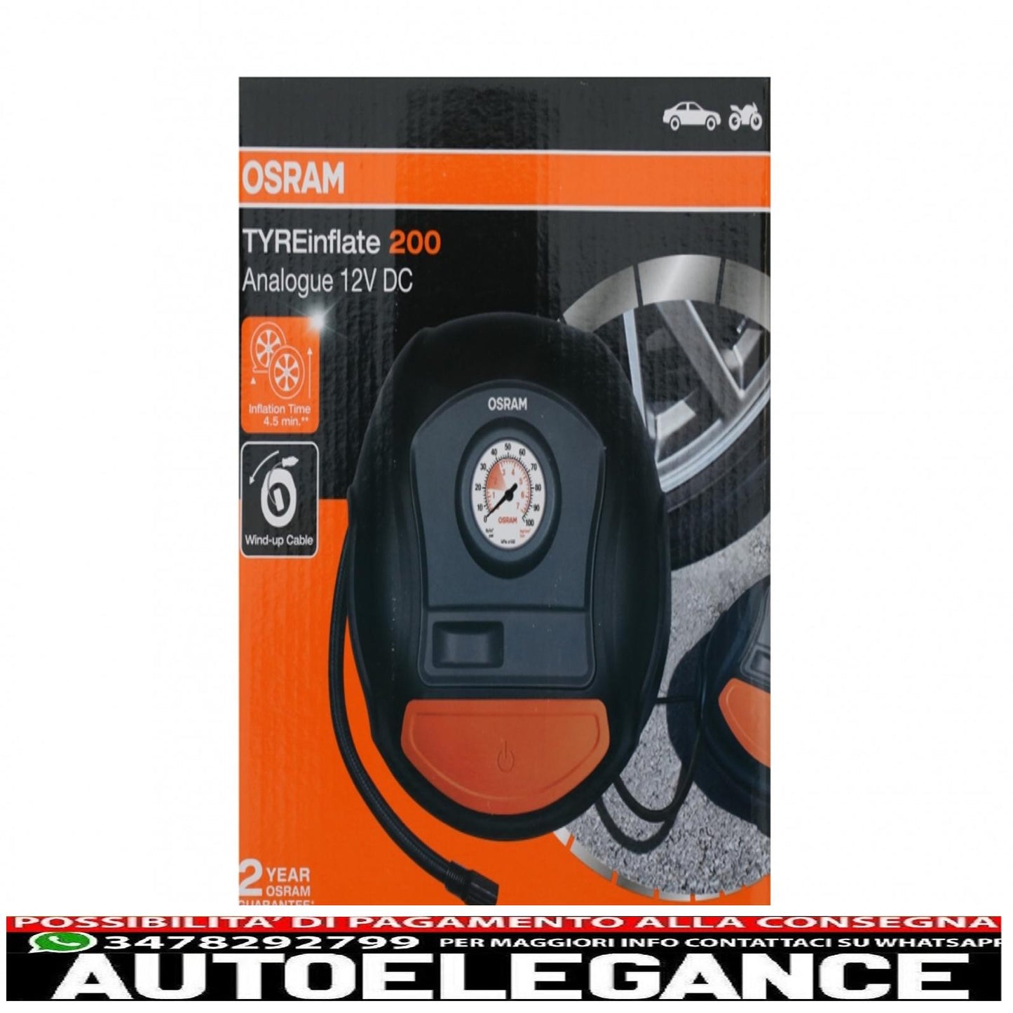 Osram gonfiatore per pneumatici tyreinflate 200 oti200