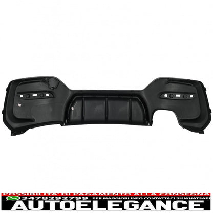 spoiler paraurti posteriore mantovana diffusore sinistro doppia uscita adatto per bmw serie 1 f20 f21 lci (2015-2019) nero pianoforte