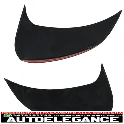 Alette laterali paraurti posteriore adatte per mercedes classe c w206 sport line (2021-up) pianoforte nero AUTOELEGANCERICAMBI