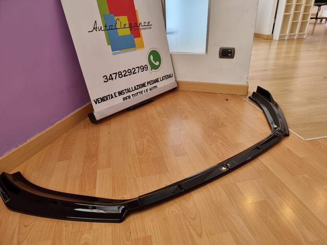 SPLITTER ADATTO PER GOLF 7 - 7.5 2012-2019 LOOK NERO LUCIDO TOP DESIGN SPORTIVO