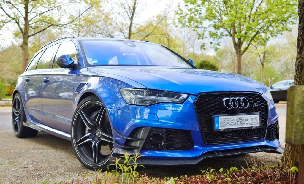 SPLITTER ADATTO PER AUDI A6 4G C7 2015-2018 RS6 (AFTER) LOOK NERO LUCIDO