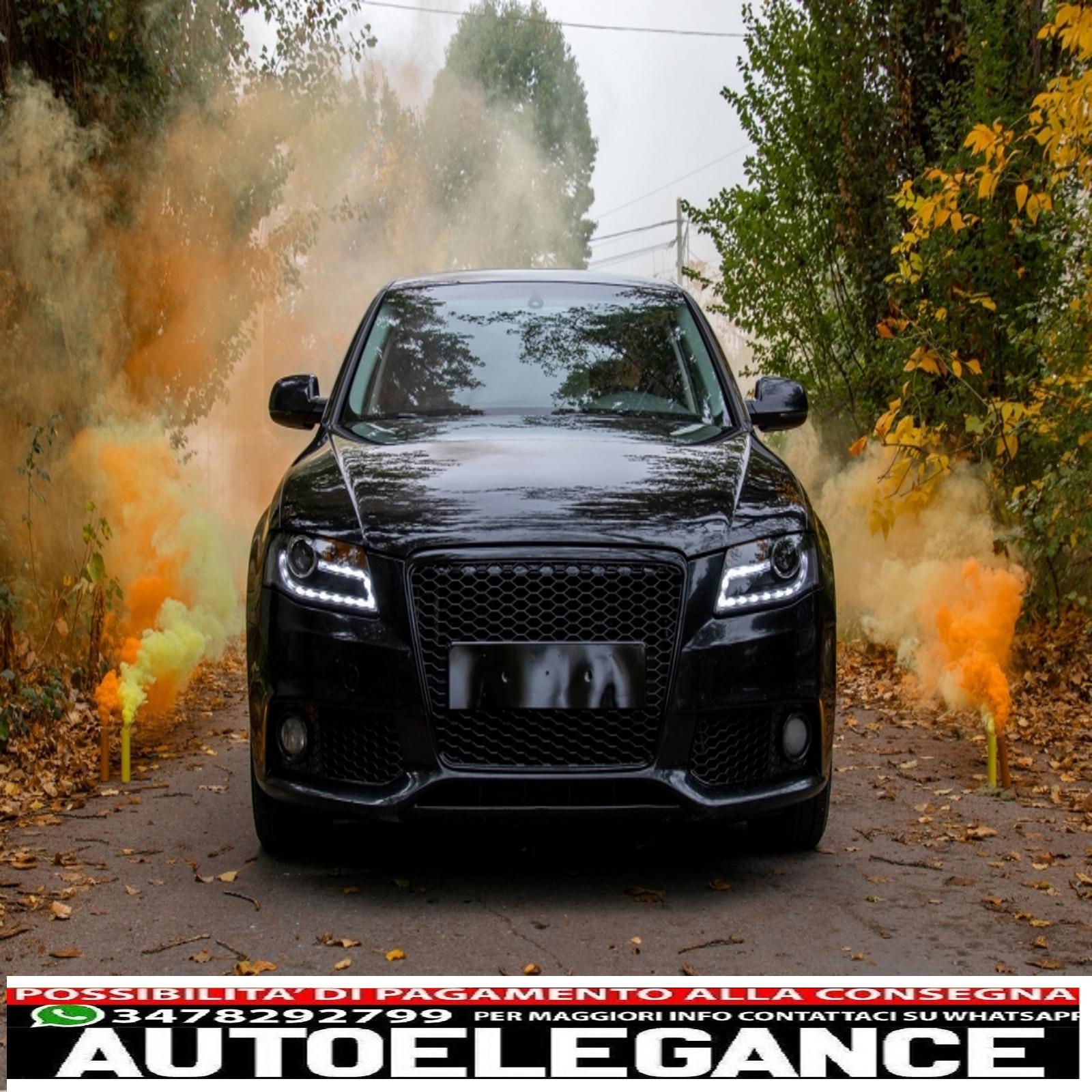 Copri fendinebbia griglie laterali adatte per audi a4 b8 8k (2007-2011) rs4 look edizione nero lucido AUTOELEGANCERICAMBI
