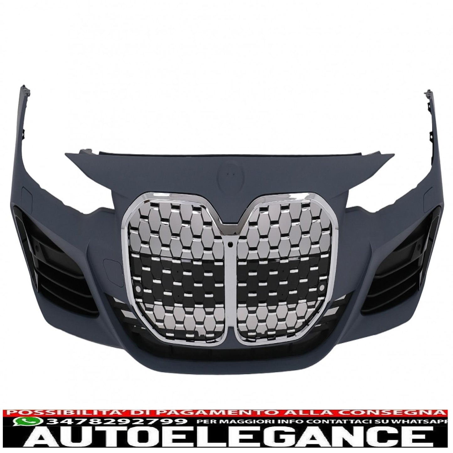 Front Bumper Suitable for BMW 4 Series F32 F33 F36 (2013-2017) Coupe Convertible Gran Coupe M4 Design Chrome Grille