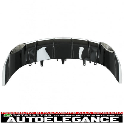 Diffusore mantovana paraurti posteriore e terminali di scarico adatti per audi a6 4g c7 facelift (2015-2018) design rs6