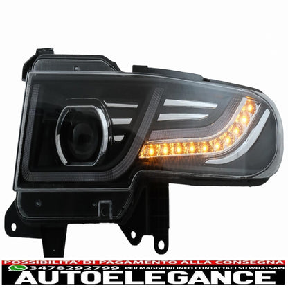 griglia anteriore con fari a led look bi-xeno adatta per toyota fj cruiser xj10 (2007-2015) con indicatori di direzione dinamici