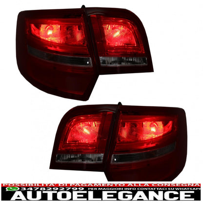 LED rear lights suitable for audi a3 8pa sportback (2004-2008) red/clear