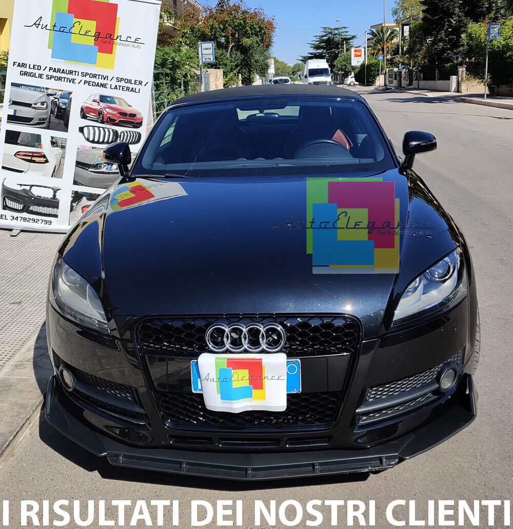 SPLITTER AUDI TT 8J 2006-2015 LIP GLOSSY BLACK UNDER BUMPER ABS