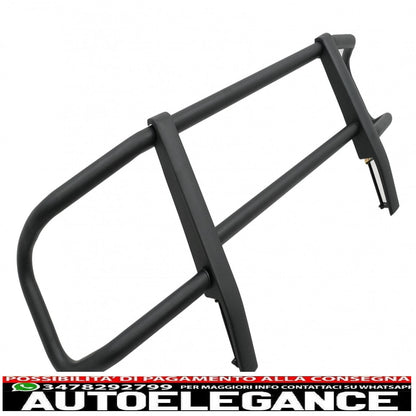front bumper with bullbar spoiler upper spoiler led drl extension suitable for mercedes g class w463 (1989-2018) design g65 
