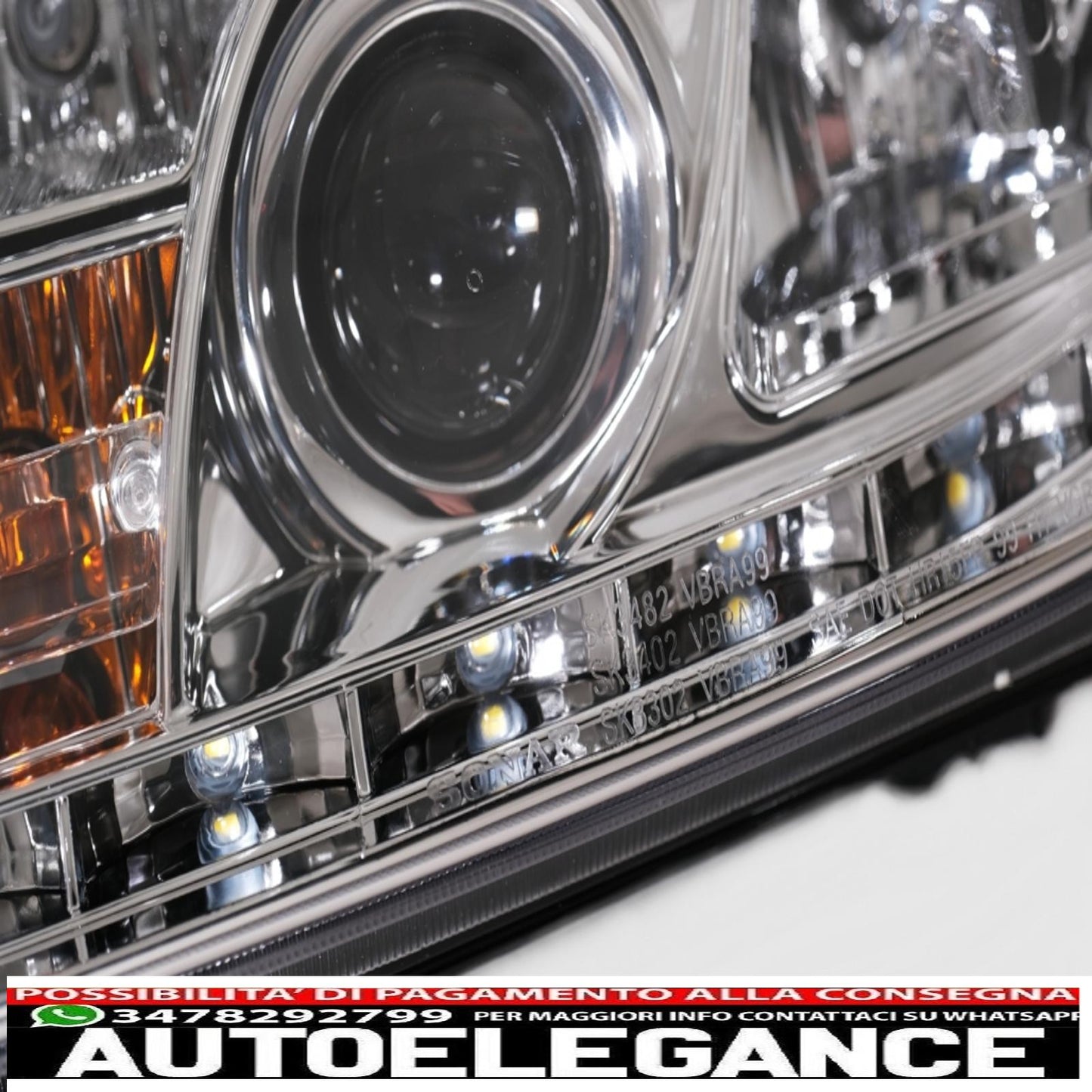 daytime running lights suitable for vw bora (09.1998-05.2005) chrome 