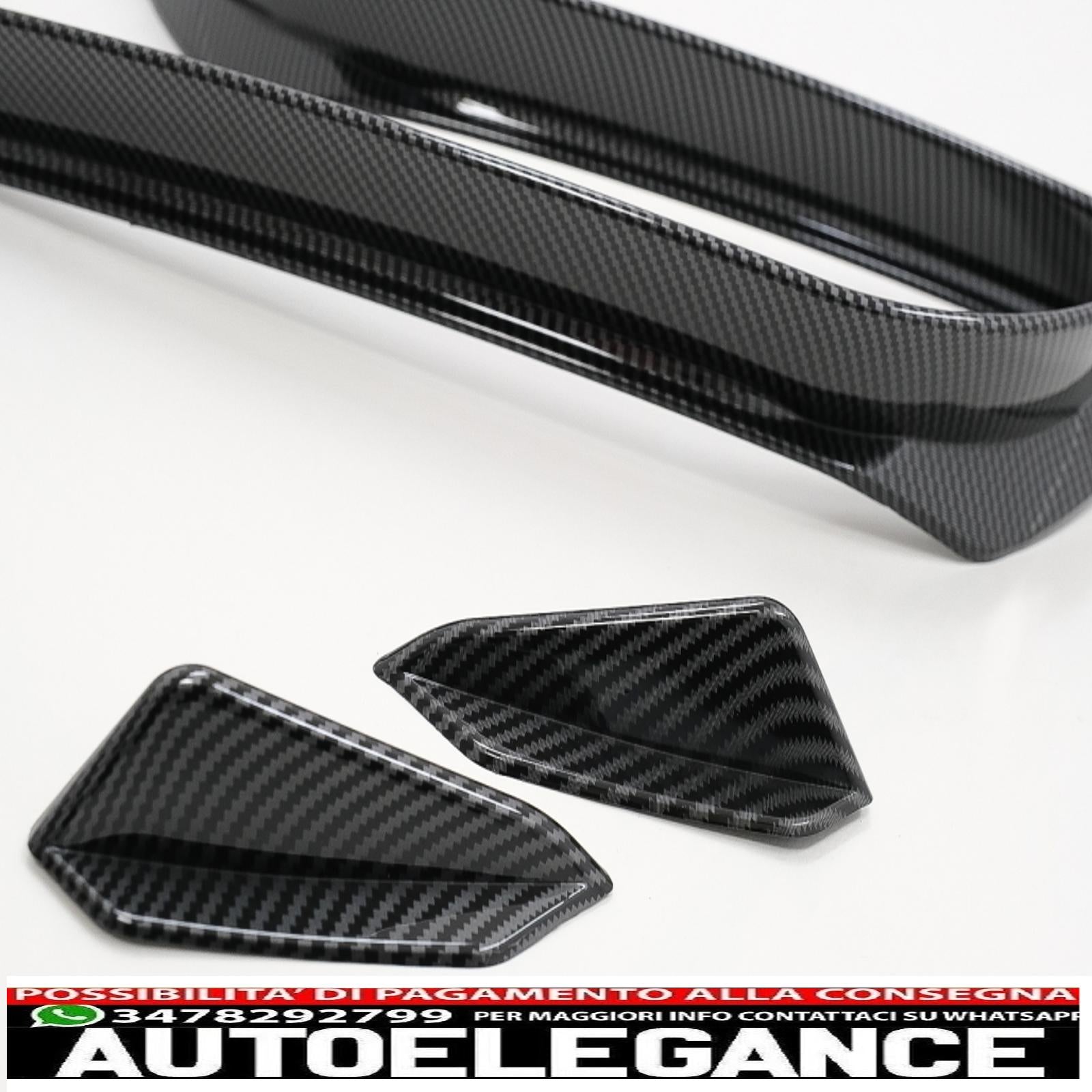 Alette laterali paraurti anteriore adatte per vw golf 7.5 gti 5g hatchback (2017-2020) carbon look AUTOELEGANCERICAMBI