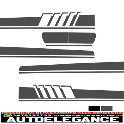 decalcomanie laterali adesivo in vinile grigio scuro adatto per mercedes classe c c205 coupe a205 cabriolet (2014-) c63 design