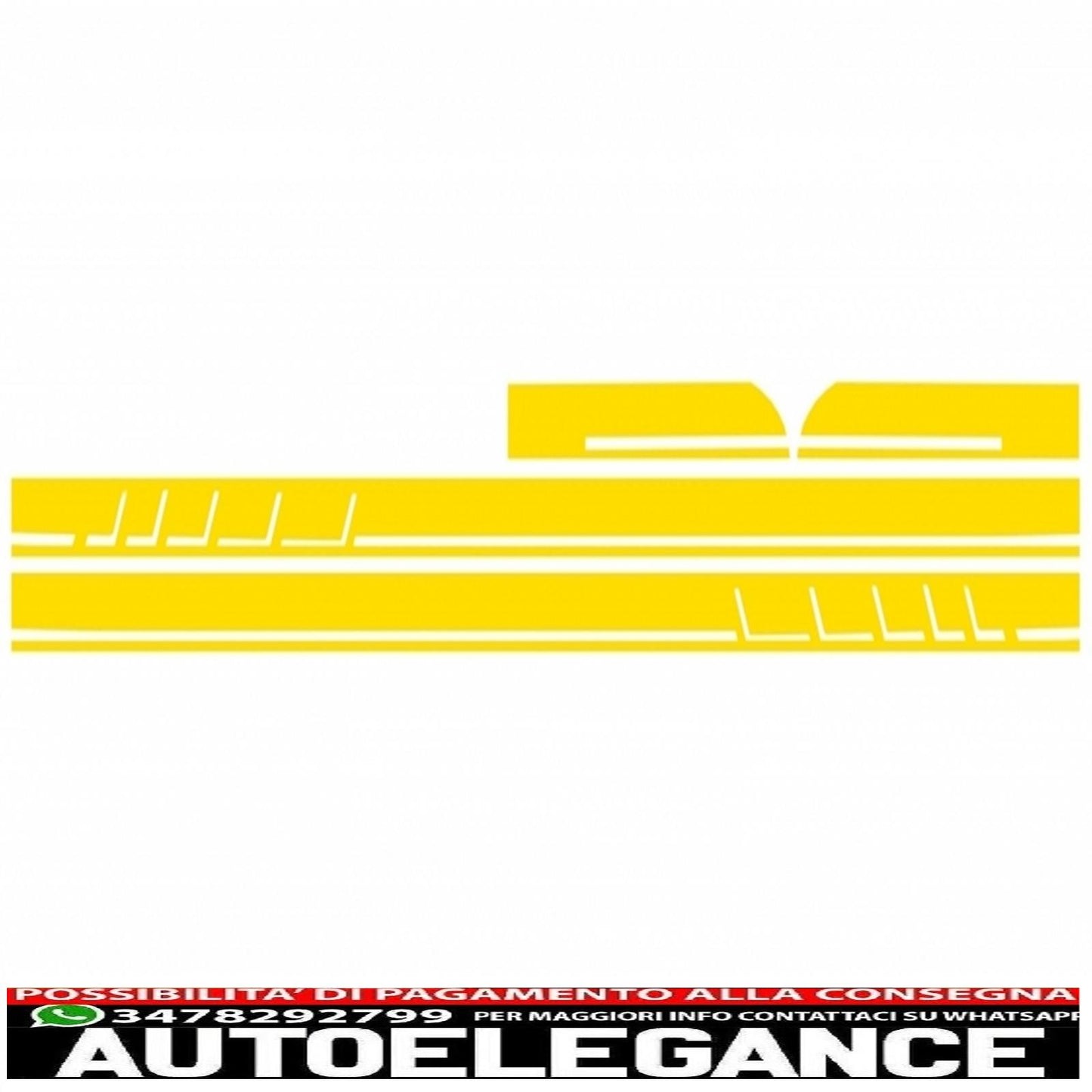 set of side and top stickers for bonnet, roof and tailgate, matt yellow, suitable for Mercedes CLA W117 C117 X117 (13-16) W176 (12-18) A45 design edition 1 