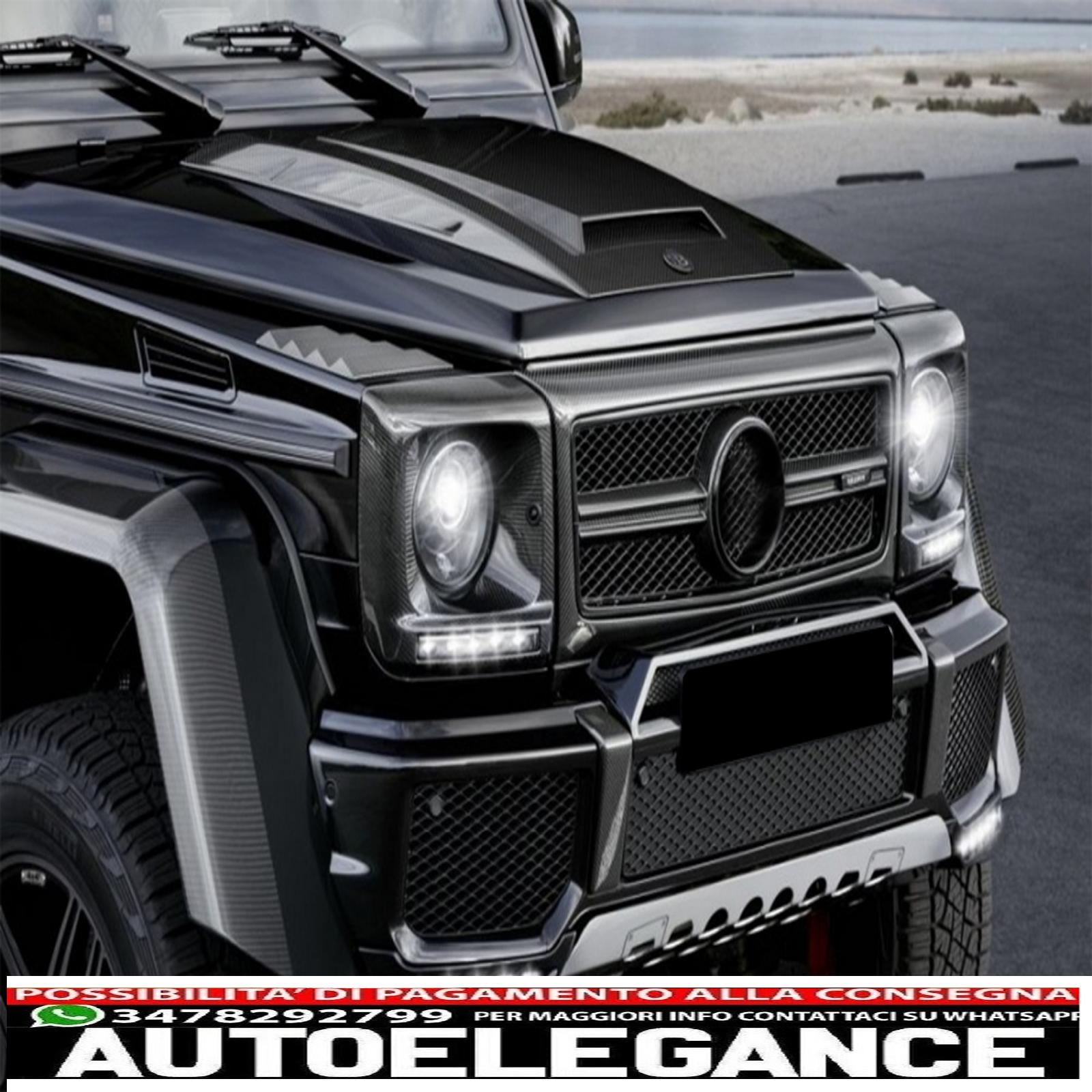 Copri fari in fibra di carbonio adatti per mercedes classe g w463 (1989-2018) design g65 AUTOELEGANCERICAMBI