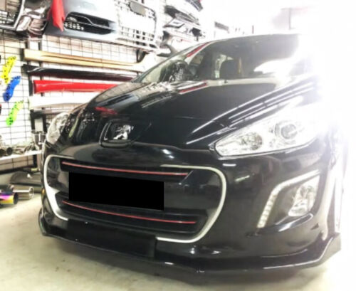 PEUGEOT 308 MK1 LAMA SOTTO PARAURTI ANTERIORE IN ABS LOOK SPORTIVO NERO LUCIDO -