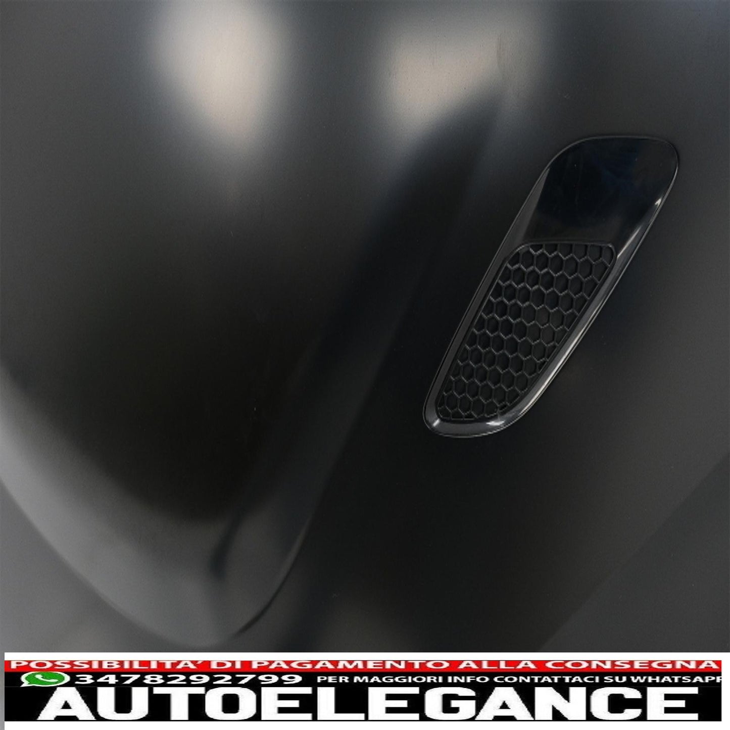 cofano cofano con parafanghi anteriori nero adatto a bmw serie 3 f30 f31 (2011-2019) m3 gts look AUTOELEGANCERICAMBI