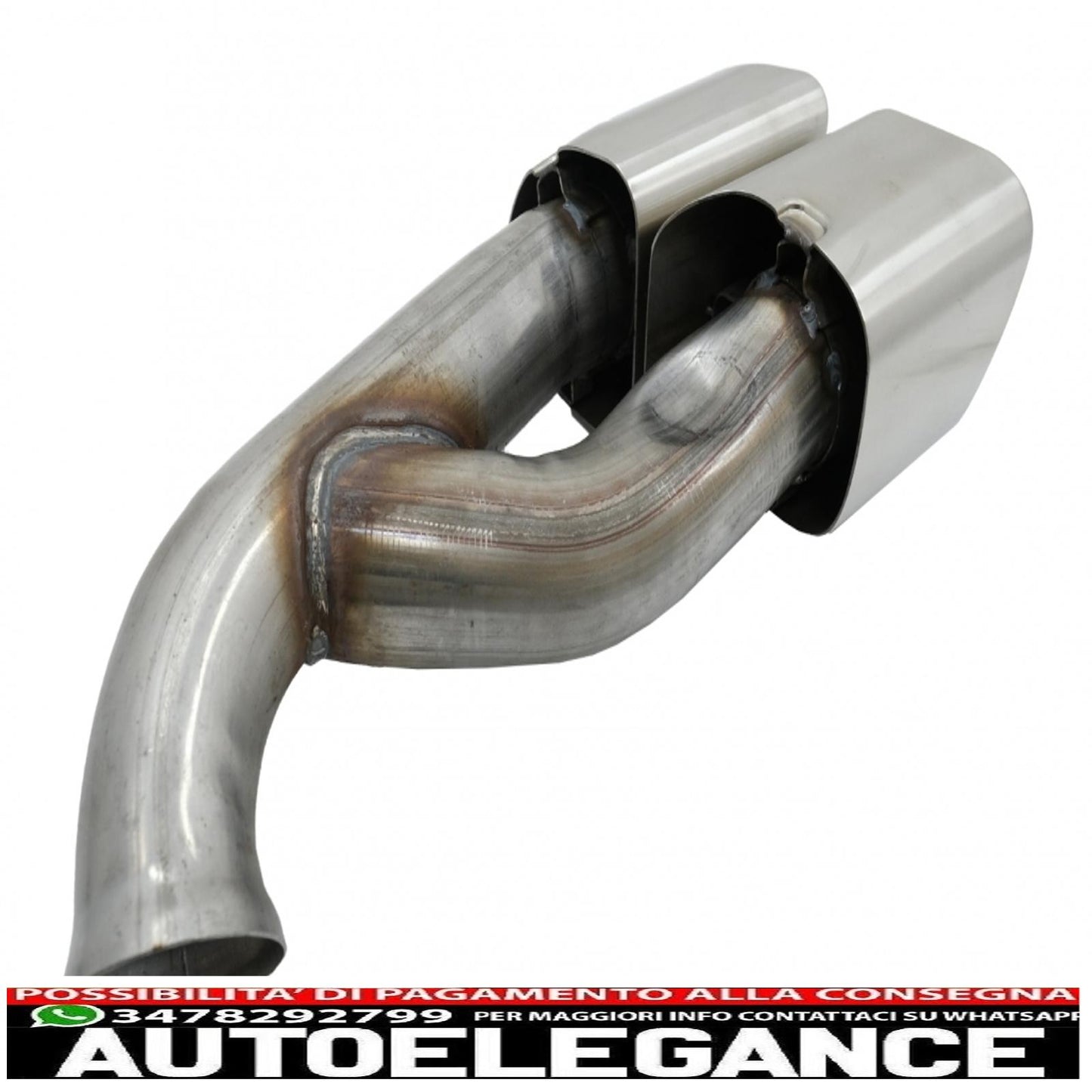 dual exhaust tips exhaust tips suitable for porsche cayenne 92a facelift (10/2014-2017) turbo design 