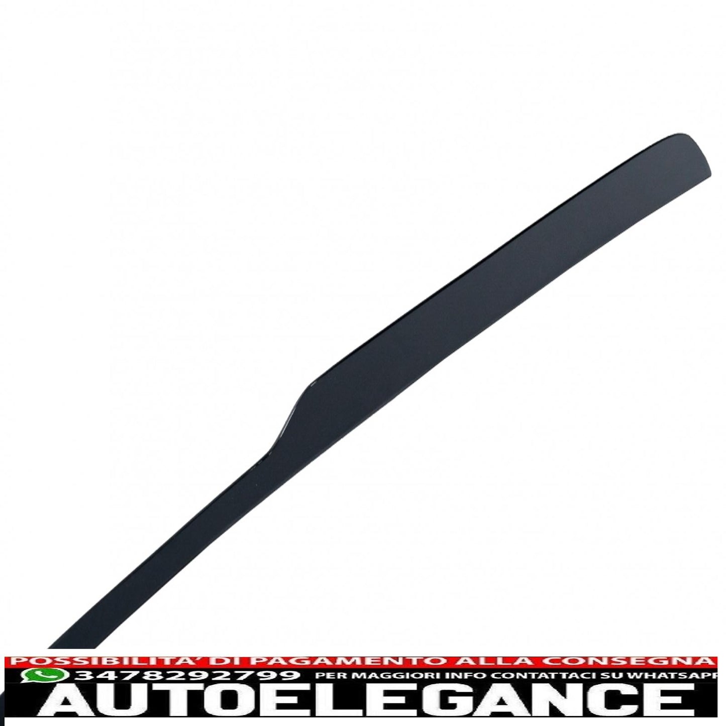 Additional roof spoiler cap suitable for audi q8 suv (2018-up) sporty piano black design