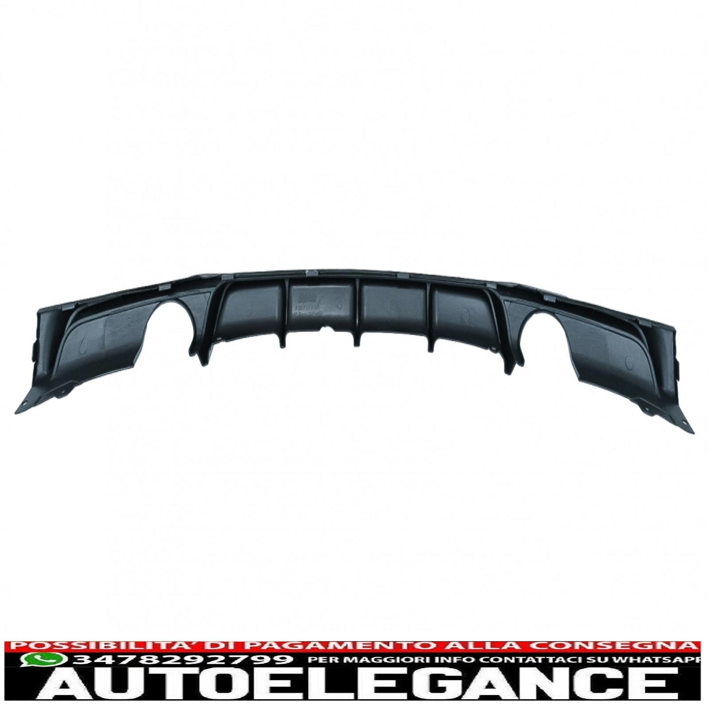 spoiler paraurti posteriore mantovana diffusore doppia uscita per scarico singolo adatto per bmw serie 3 f30 f31 (2011-2019) m design nero pianoforte