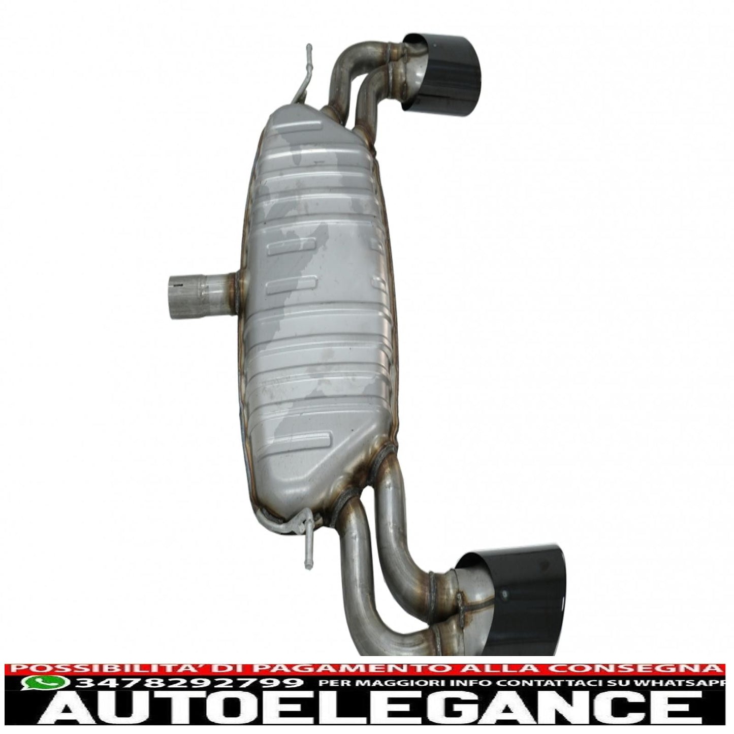 complete exhaust system suitable for audi a3 8v hatchback sportback coupe (2012-2019) rs3 design piano black tips