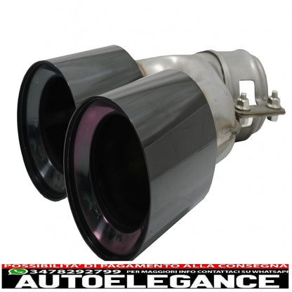 Punte marmitta di scarico adatte per bmw serie 5 g30 g31 g38 (2016-2020) serie 6 g32 (2016-2020) 540i design nero