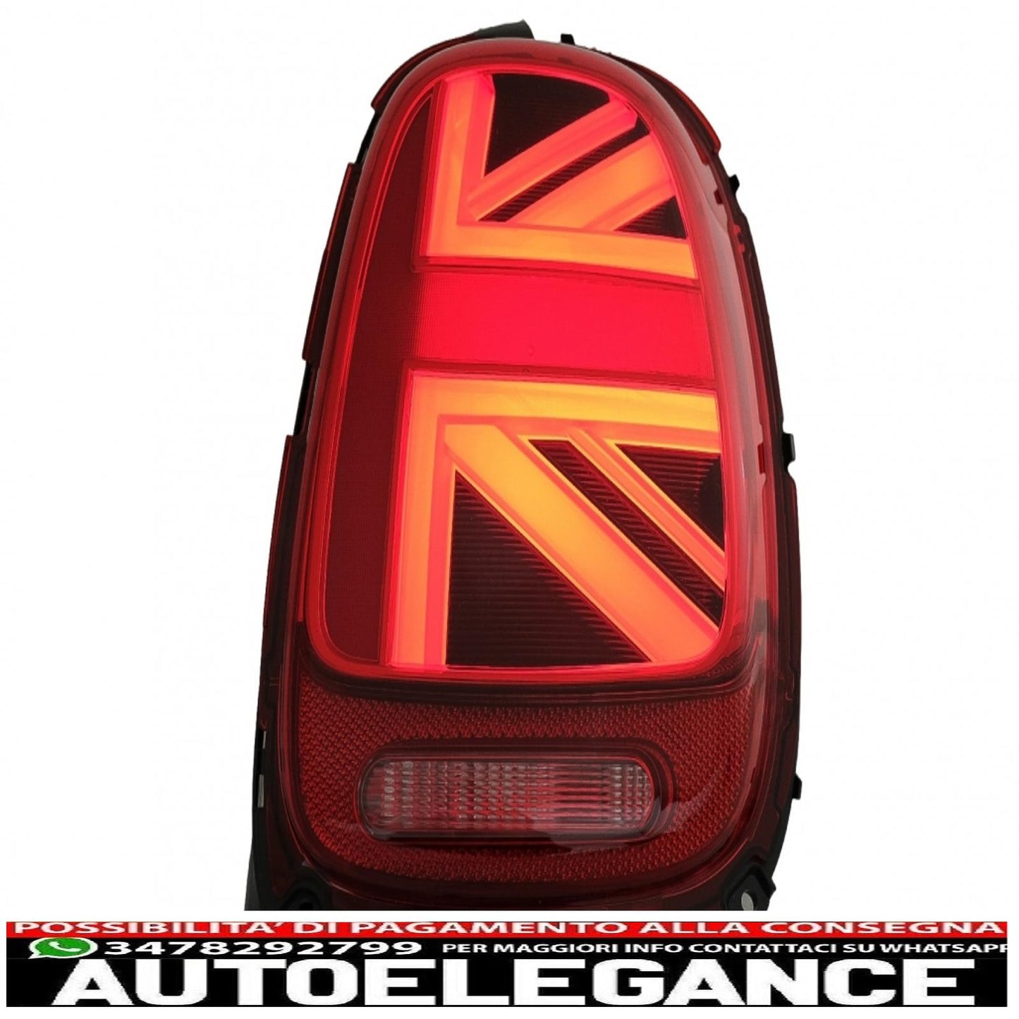 Rear lights suitable for mini one f55 f56 f57 3d 5d cabriolet (2014-2018) jcw design red