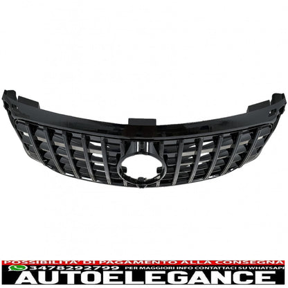 front grill suitable for mercedes glb class x247 (2019-up) gt-r panamericana design piano black 