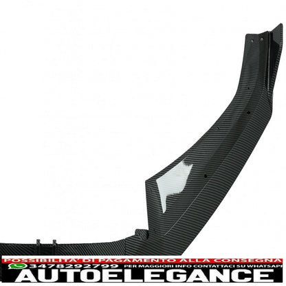 Spoiler aggiuntivo per paraurti anteriore adatto per audi a4 b9 8w s-line (2016-2018) carbon look