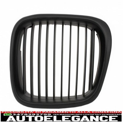 paraurti anteriore con griglie centrali nero opaco e fendinebbia gialli adatto per bmw serie 5 e39 1995-2003 design m5