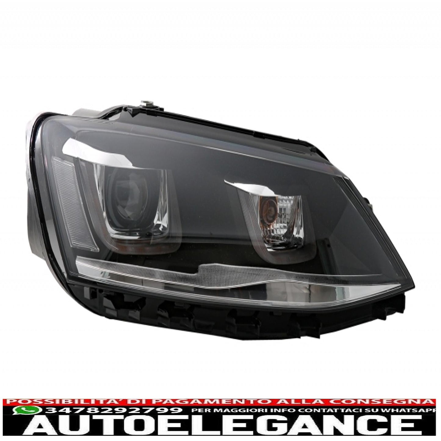 led headlights suitable for vw jetta mk6 vi (2011-2017) gti 3d u design bi-xenon right hand drive 