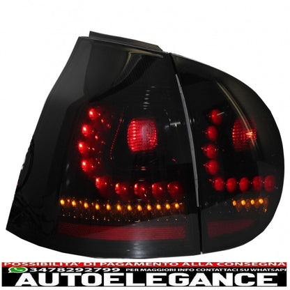 litec led rear lights suitable for vw golf 5 v (2004-2009) black/smoke with dynamic sequential turning light