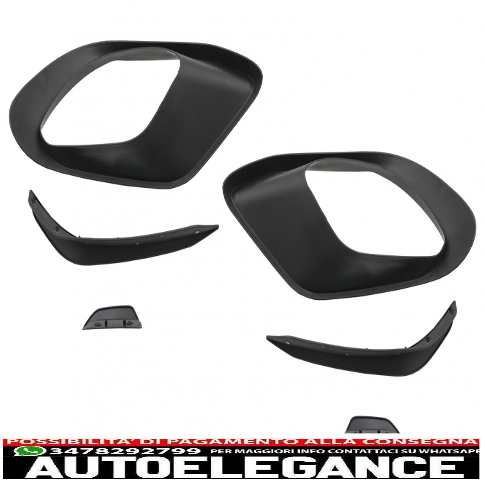 Cornici di copertura griglie laterali adatte per mercedes cla 45 cla 45s x118 c118 (2019-up) pianoforte nero AUTOELEGANCERICAMBI
