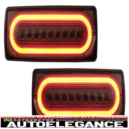 fanali posteriori full led adatti per mercedes classe g w463 (1989-2017) con indicatori di direzione sequenziali dinamici fumo