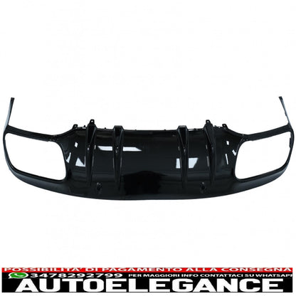 Diffusore mantovana per paraurti posteriore doppia uscita con terminali di scarico adatto per mercedes classe c c205 a205 coupe cabriolet (2014-2019) c43 design night package