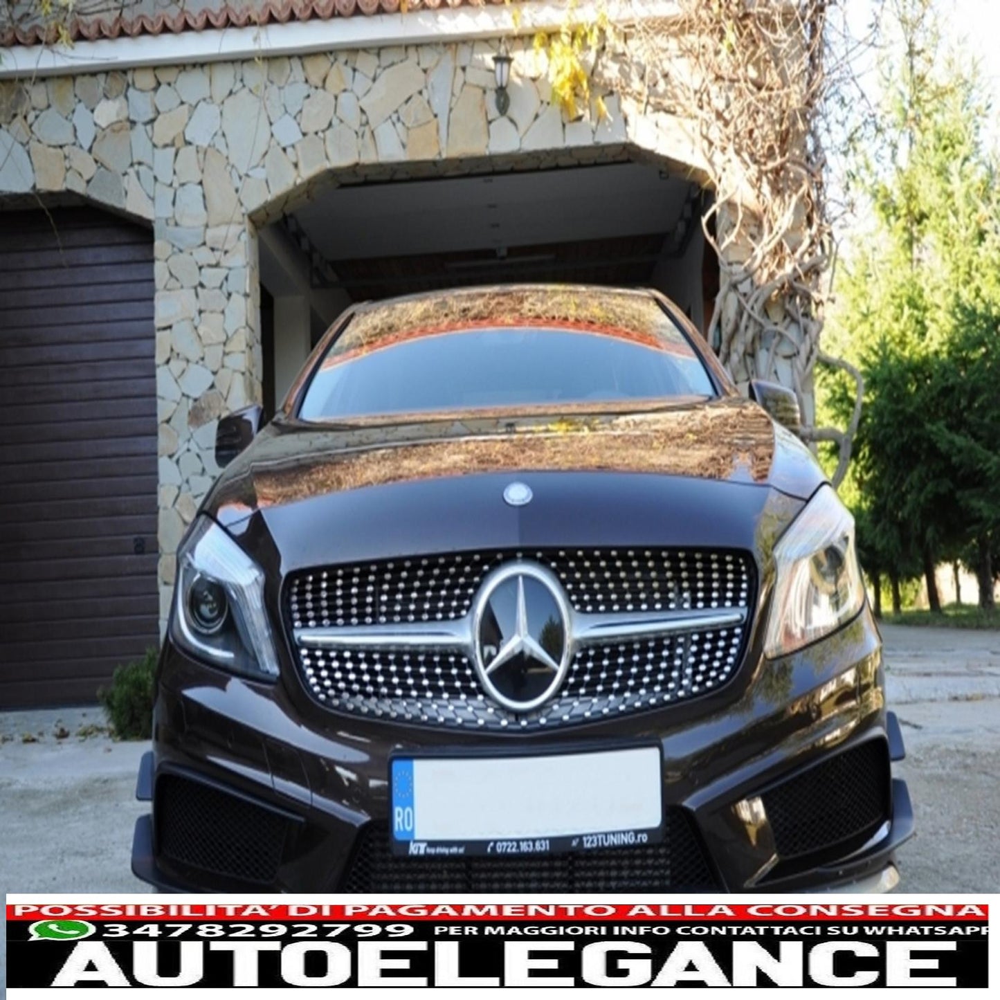 Bumper splitter fins eyebrows aerodynamics suitable for mercedes w176 a-class (2012-08/2015) design a45