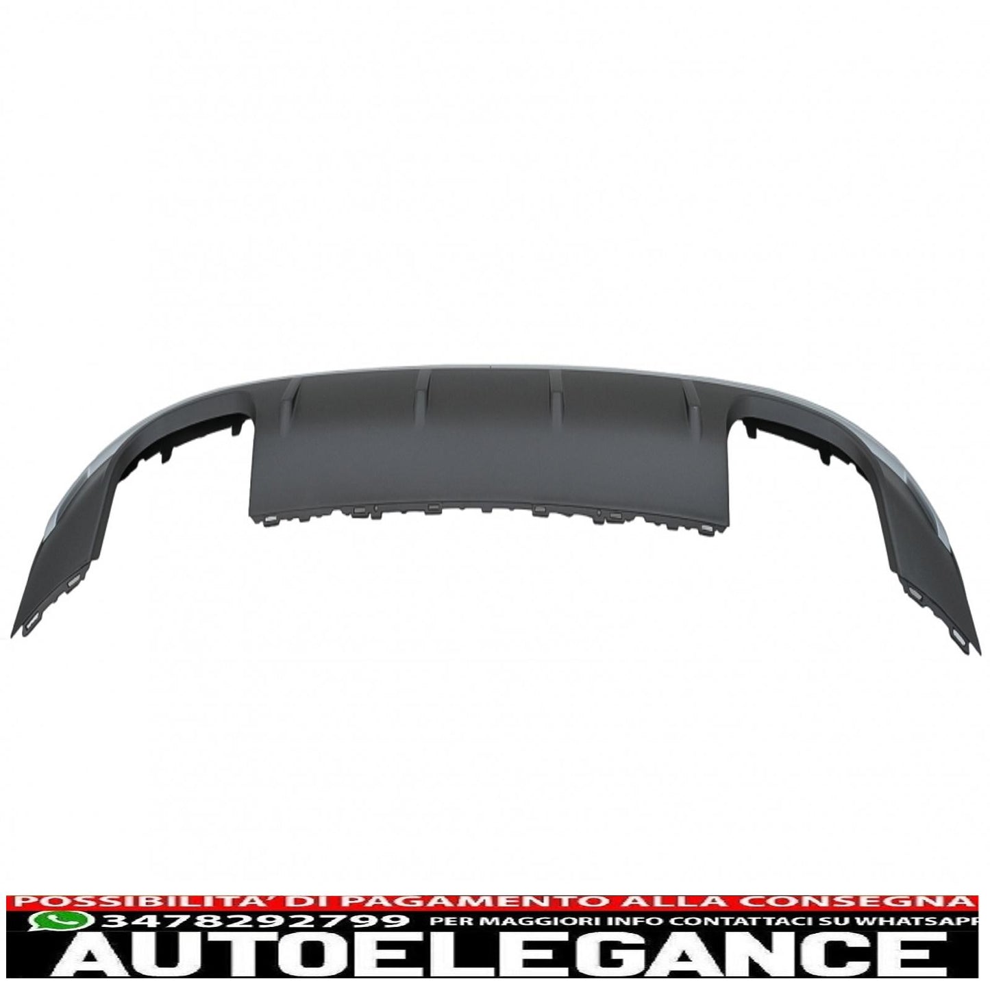 Diffusore mantovana per paraurti posteriore adatto per audi a3 8v hatchback sportback (2012-2015) con terminali di scarico marmitta terminali di scarico s3 design quad