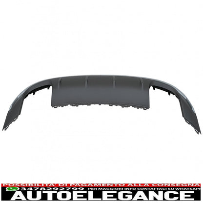 Diffusore mantovana per paraurti posteriore adatto per audi a3 8v hatchback sportback (2012-2015) con terminali di scarico marmitta terminali di scarico s3 design quad