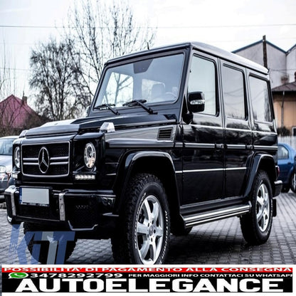 front grille suitable for mercedes g class w463 (1990-2012) g65 piano design black chrome frame