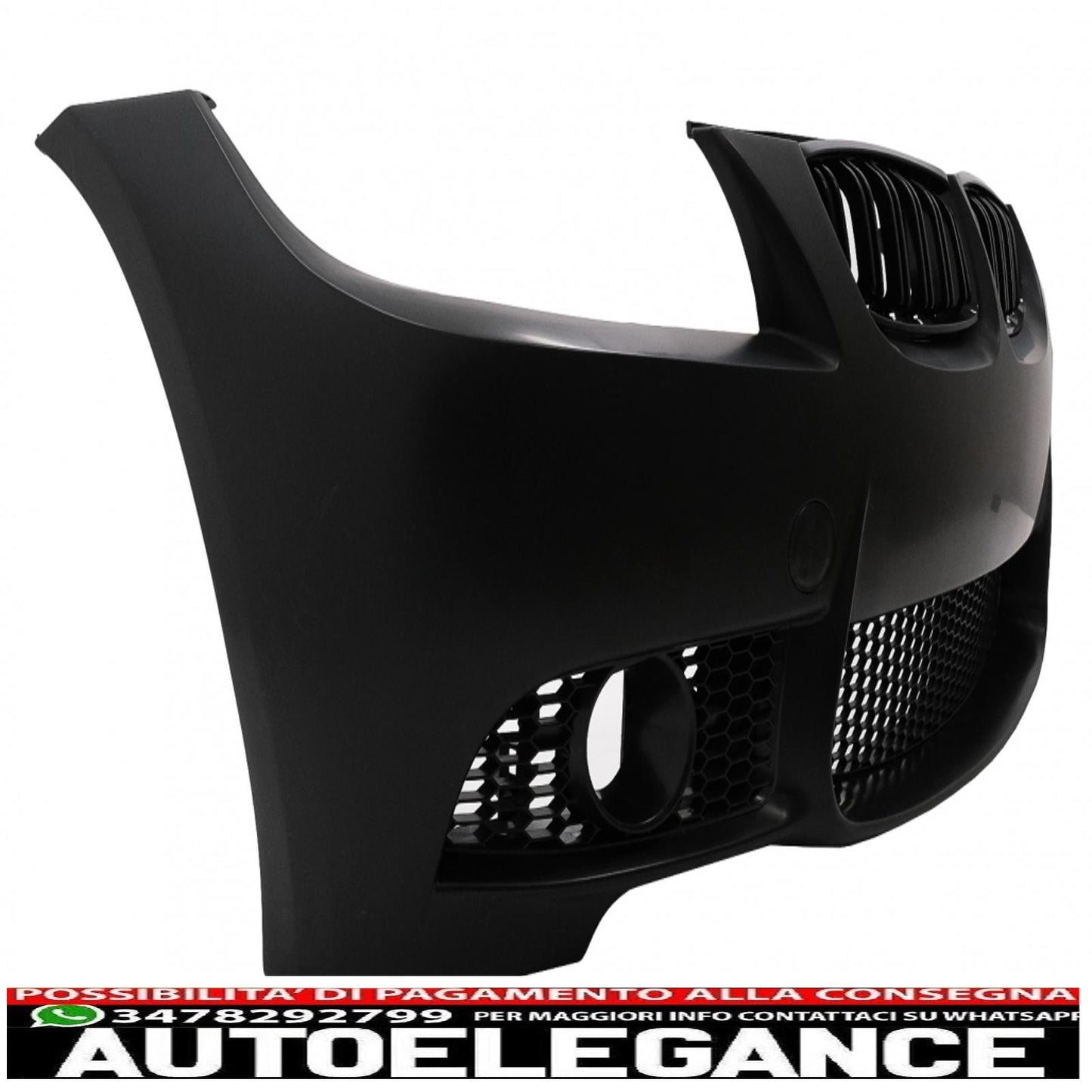 Paraurti anteriore con griglie a doppio rene adatto per bmw serie 3 e90 e91 lci (2008-2011) berlina touring m3 design