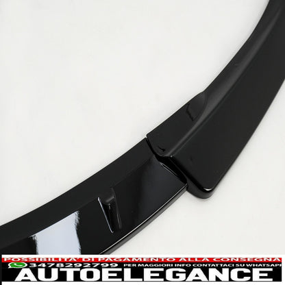 Front bumper additional spoiler suitable for BMW 3 Series E46 Saloon Touring (1998-2004) Standard Piano Black 