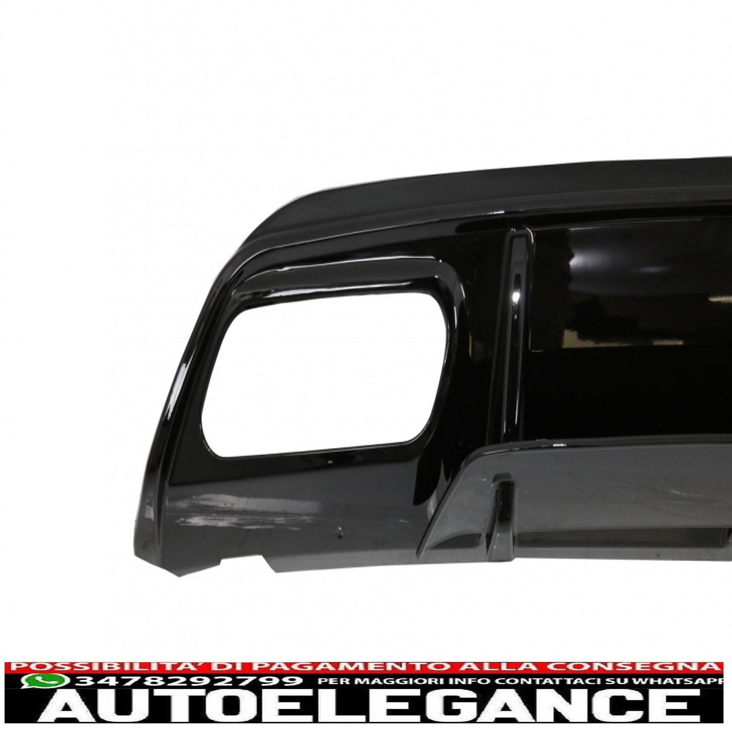 Rear diffuser valance black edition suitable for mercedes a class w176 restyling (2012-2018) design a45