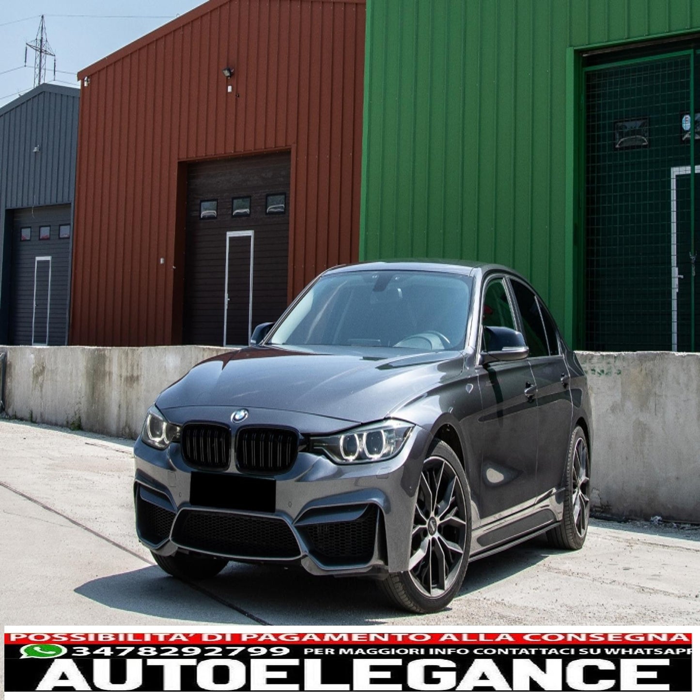 paraurti anteriore adatto per bmw serie 3 f30 f31 pre-lci e lci (2011-2018) design m4