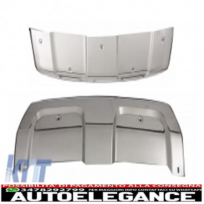 skid plates bumper protection suitable for range rover (l494) (2014-up) with sports running boards 