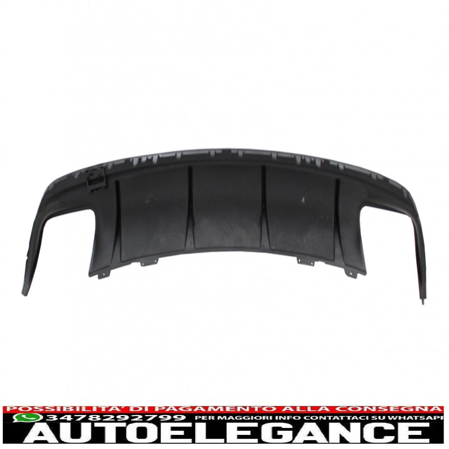 diffusore aria paraurti posteriore con terminali marmitta nero adatto per mercedes w117 cla (2013-2018) restyling cla45 carbon look