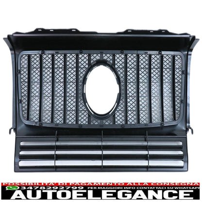 Griglia per Mercedes G W463 1990-2014 G63 GT-R Panamericana Look Nero lucido