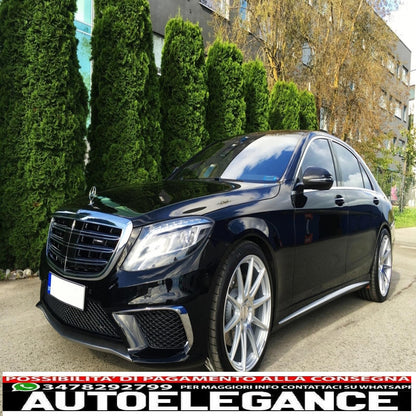 griglia anteriore adatta per mercedes classe s w222 (2014-08.2020) s63 s65 design cromato