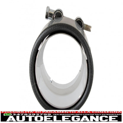 Universal Carbon Fiber Exhaust Muffler Tip Matte Finish Inlet 6.8cm/2.67inch