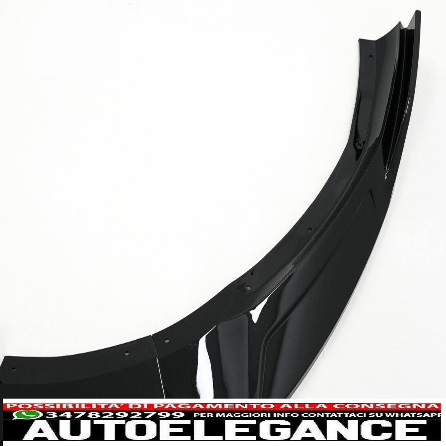 Front bumper additional spoiler suitable for Audi A4 B9 Second Facelift S-Line (2020-up) Piano Black 
