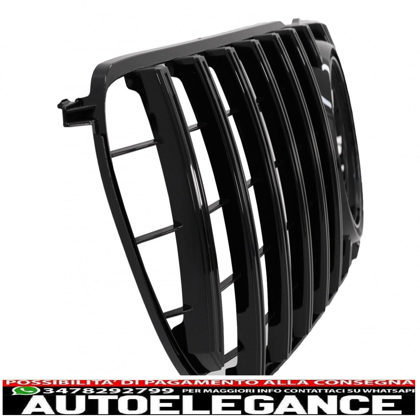 central grille suitable for mercedes gls x166 facelift (2016-2018) gtr design black 