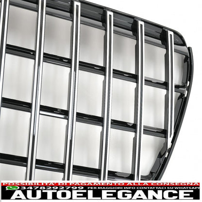 central grille suitable for mercedes v class w447 facelift (2020 onwards) gt r design panamericana black chrome